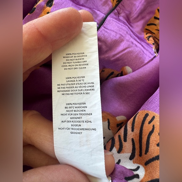 Nasty Gal Tiger Pajama Top, Long Sleeve, Size Small - Picture 11 of 12